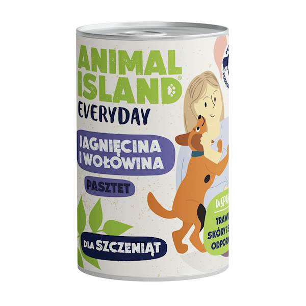 ANIMAL ISLAND DOG EVERYDAY WOŁOWINA I JAGNIĘCINA DLA SZCZENIĄT (PASZTET) 400G