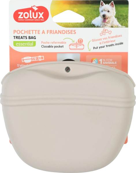 ZOLUX SASZETKA NA PRZYSMAKI DLA PSA SILIKONOWANA NA MAGNES BEŻOWA