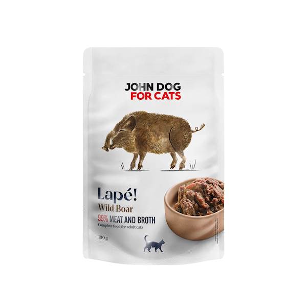 JOHN DOG FOR CATS LAPE DZIK 100G