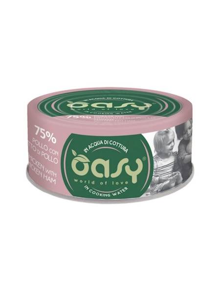 OASY CAT MORE LOVE KURCZAK Z SZYNKĄ (PUSZKA) 70G
