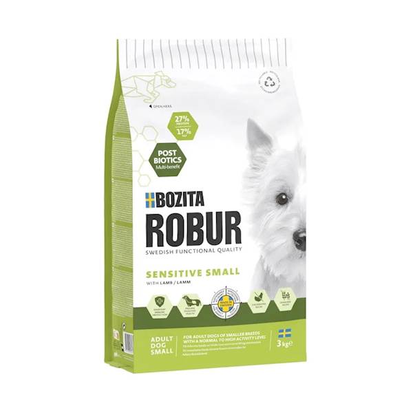 BOZITA PIES ROBUR SENSITIVE ADULT SMALL LAMB 3KG