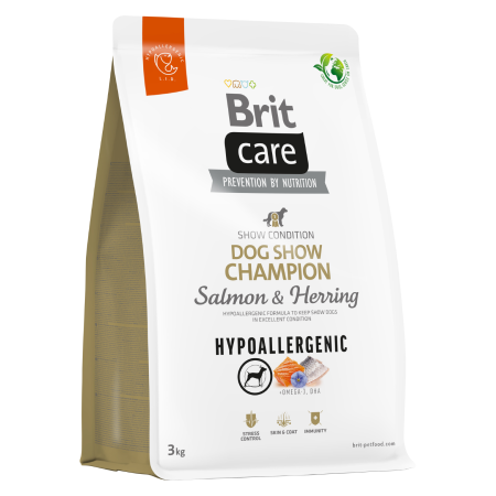 BRIT CARE DOG HYPOALLERGENIC DOG SHOW CHAMPION SALMON&HERRING 3KG
