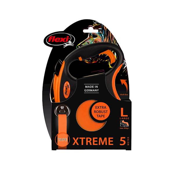 FLEXI XTREME TAŚMA L 65KG 5M CZARNO-POMARAŃCZOWA