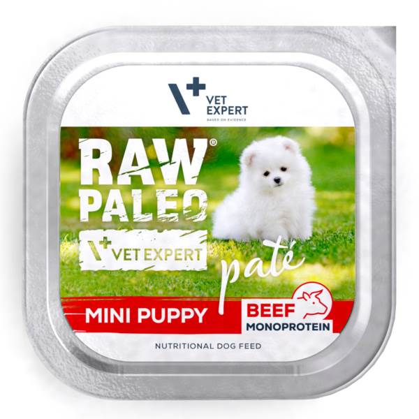 VET EXPERT RAW PALEO MINI PUPPY BEEF PATE 150G