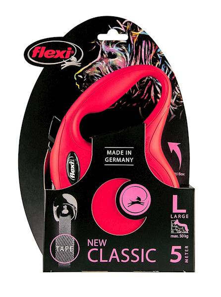 FLEXI NEW CLASSIC TAŚMA L 50KG 5M CZERWONA
