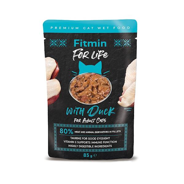 FITMIN CAT FOR LIFE ADULT DUCK 85G