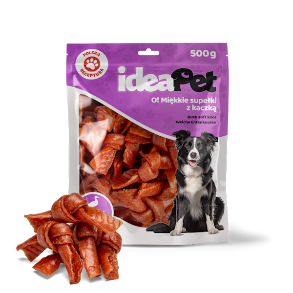 IDEAPET MIĘKKIE SUPEŁKI Z  KACZKI 500G