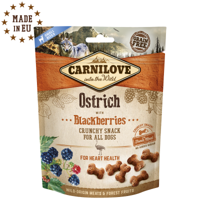 CARNILOVE DOG CRUNCHY SNACK OSTRICH WITH BLACKBERRIES 200G