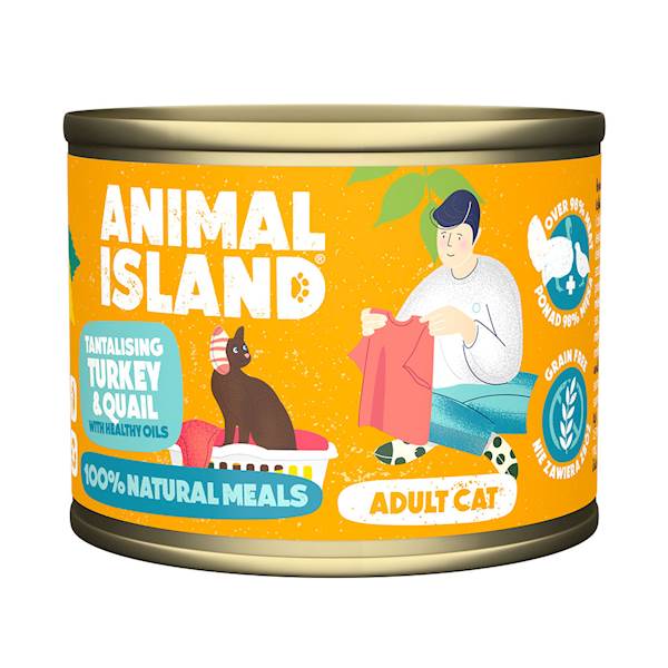 ANIMAL ISLAND CAT PREMIUM INDYK I PRZEPIÓRKA 200G