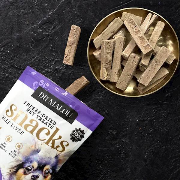 DR MALOU PRZYSMAKI LIOFILIZOWANE DLA PSA 100% WĄTROBA WOŁOWA 50G