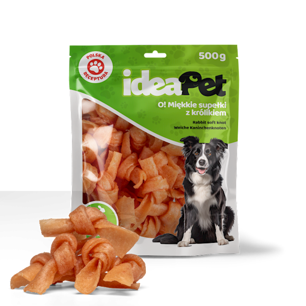 IDEAPET MIĘKKIE SUPEŁKI Z KRÓLIKIEM 500G