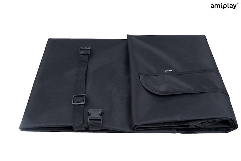 AMIPLAY MATA SAMOCHODOWA CZARNA 150X150CM