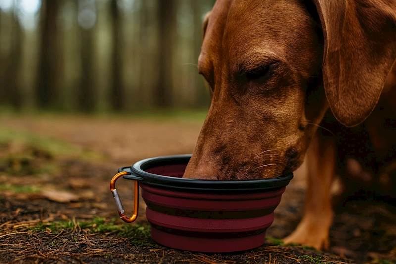 ZOLUX BIVOUAK SKŁADANA MISKA DLA PSA 650ML CZERWONA 