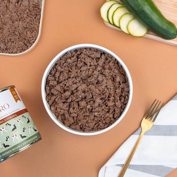 PERRO JAGNIĘCINA Z CUKINIĄ JUNIOR (DLA SZCZENIĄT) 400G