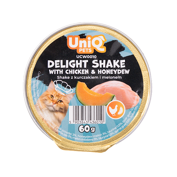 UNIQ PETS DELIGHT SHAKE Z KURCZAKIEM I MELONEM 60G