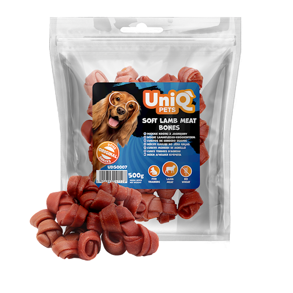 UNIQ PETS MEATY KOSTKI Z JAGNIĘCINY 500G