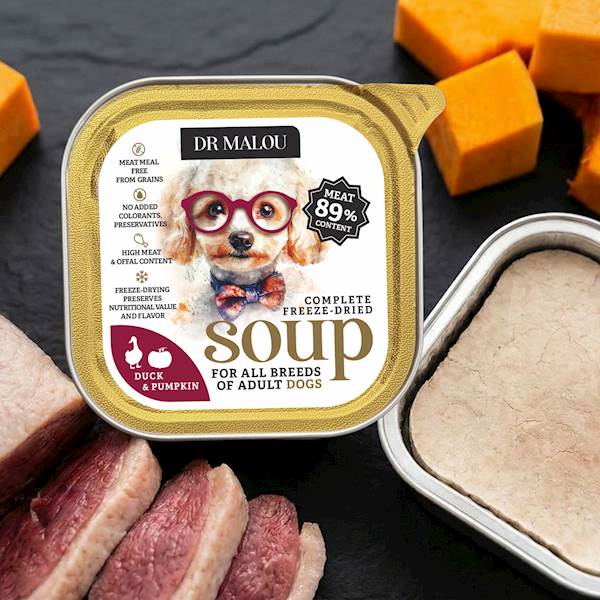 DR MALOU ZUPKA LIOFILIZOWANA DLA PSA KACZKA Z DYNIĄ 12G