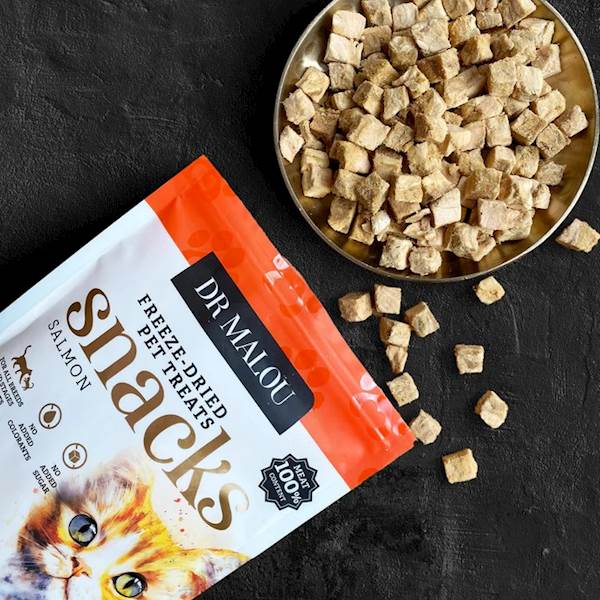 DR MALOU PRZYSMAKI LIOFILIZOWANE DLA KOTA 100% ŁOSOSIA 50G