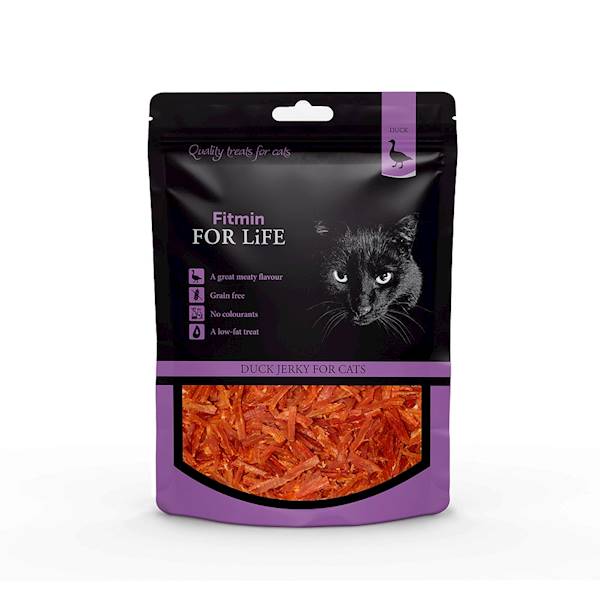 FITMIN CAT FOR LIFE TREAT DUCK JERKY 70G