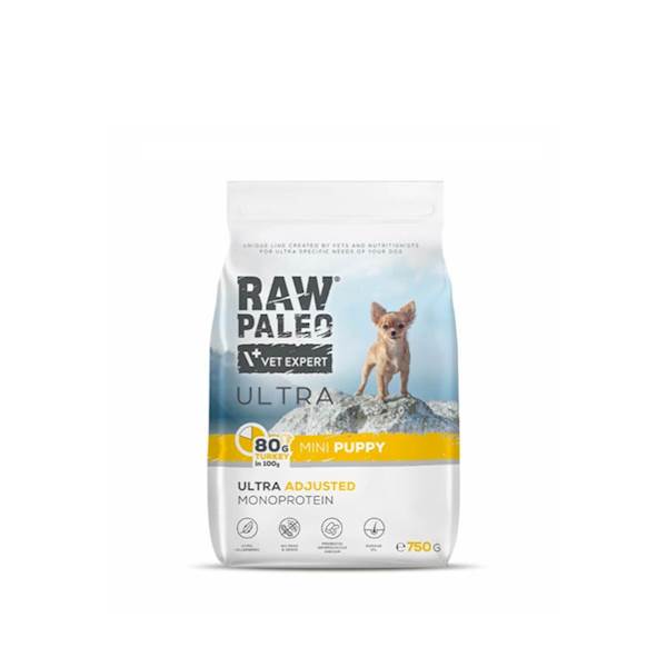 VET EXPERT RAW PALEO ULTRA PUPPY MINI TURKEY 750G