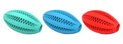 BUBU PETS ZABAWKA DLA PSA PIŁKA RUGBY DENTAL NA PRZYSMAKI O ZAPACHU MIĘTY 11,5CM