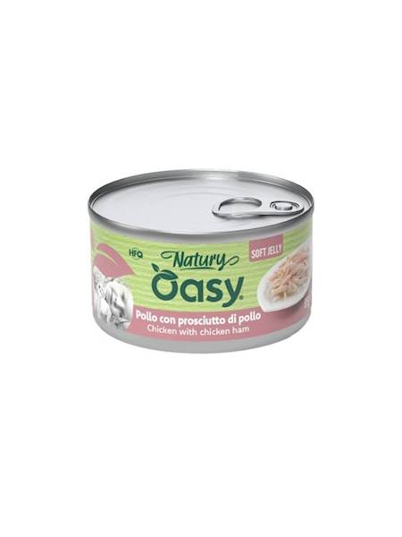 OASY CAT NATURAL PUSZKA KURCZAK Z SZYNKĄ 70G