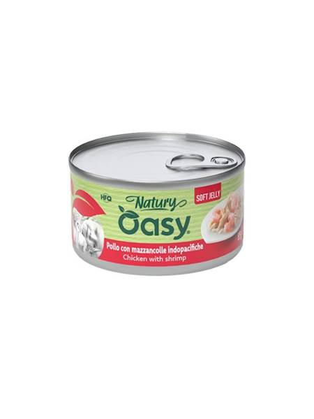 OASY CAT NATURAL PUSZKA KURCZAK Z KREWETKĄ JELLY 85G