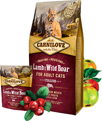 CARNILOVE CAT LAMB&WILD BOAR STERILISED 400G