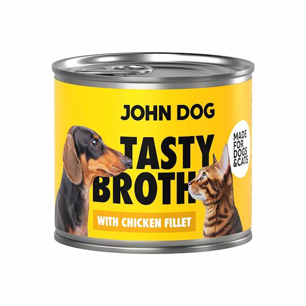 JOHN DOG FOR TASTY BROTH (ZUPA DLA KOTA I PSA) Z KURCZAKIEM 140G
