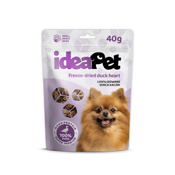 IDEAPET LIOFILIZOWANE SERDUSZKA KACZE 40G