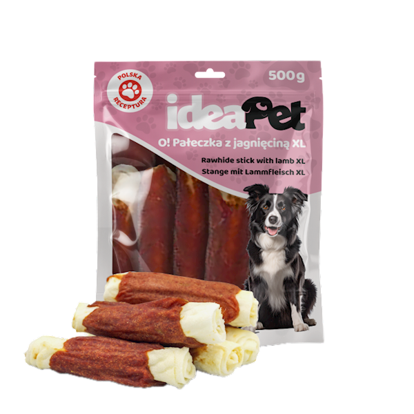 IDEAPET PAŁECZKA Z JAGNIĘCINĄ XL 500G