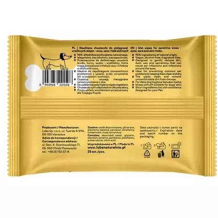 LUBA CHUSTECZKI NAWILŻANE DO PIELĘGNACJI OCZU, USZU I FAŁD SKÓRNYCH 25SZT