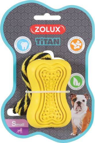 ZOLUX ZABAWKA GUMOWA TITAN ZE SZNURKIEM S ŻÓŁTA