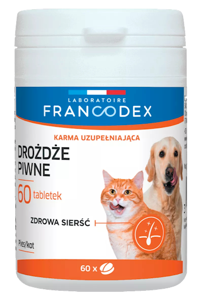 FRANCODEX DROŻDŻE PIWNE DLA PSÓW I KOTÓW 60TAB