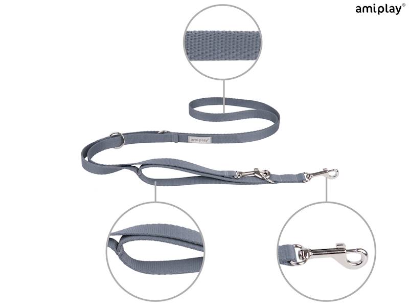 AMIPLAY SAMBA SMYCZ REGULOWANA 7W1 SZARA XL