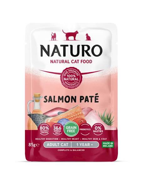 NATURO CAT GRAIN FREE SALMON PATE 85G