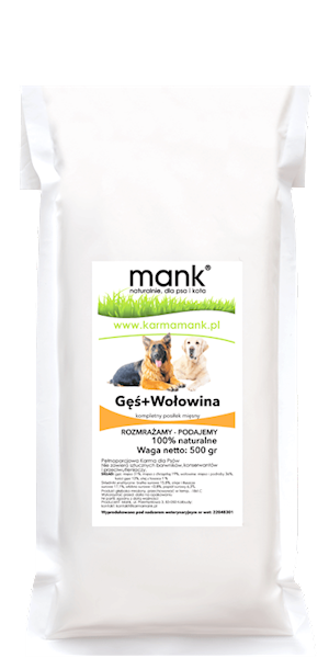 MANK GĘŚ I WOŁOWINA 500G