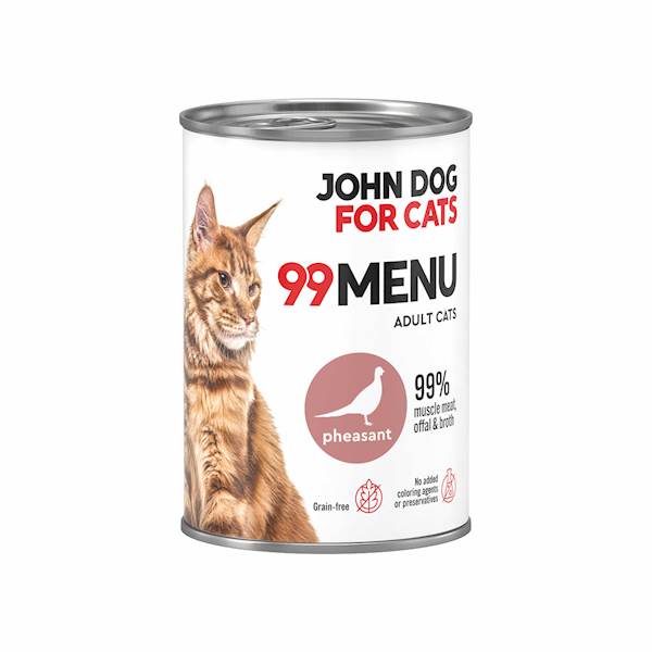 JOHN DOG FOR CATS 99-MENU BAŻANT 400G
