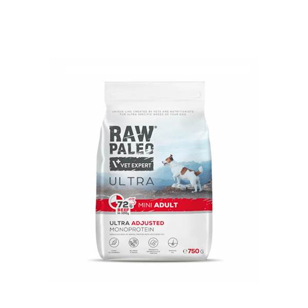 VET EXPERT RAW PALEO ULTRA ADULT MINI BEEF 750G