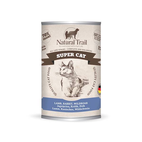 NATURAL TRAIL CAT SUPER JAGNIĘCINA, KRÓLIK, DZIK 400G