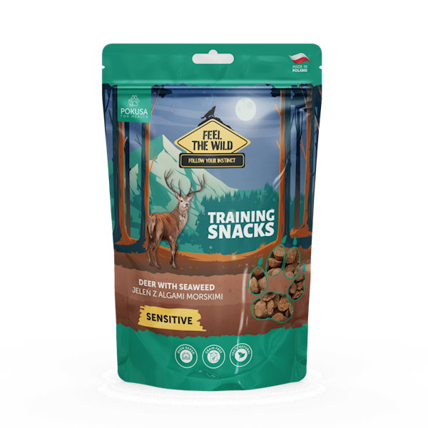 POKUSA TRAINING SNACKS SENSITIVE DEER WITH SEAWEED 200G
