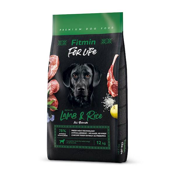 FITMIN DOG FOR LIFE LAMB&RICE 12KG