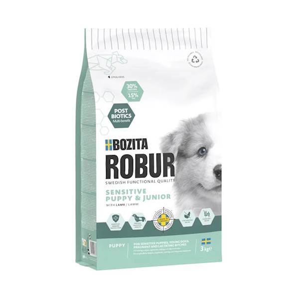 BOZITA PIES ROBUR SENSITIVE GRAIN FREE PUPPY LAMB 3KG