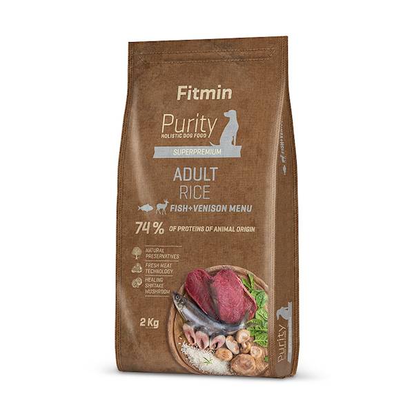 FITMIN DOG PURITY RICE ADULT FISH&VENISON 2KG