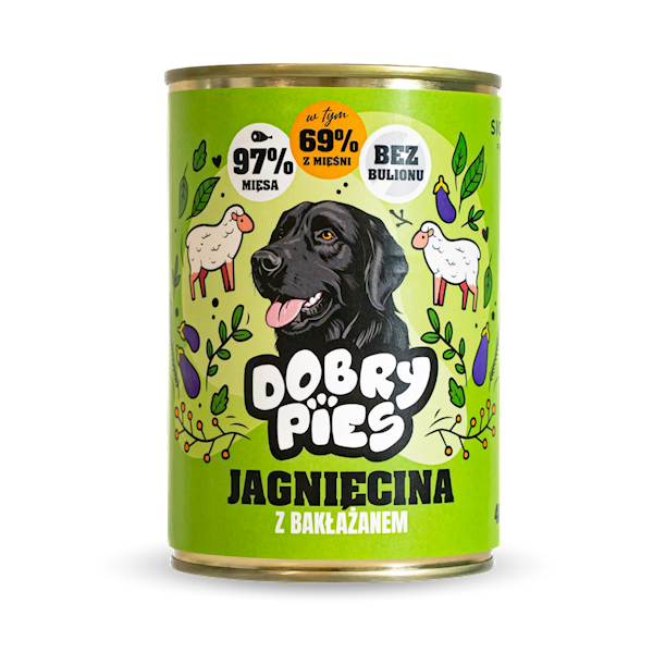 DOBRY PIES DUO JAGNIĘCINA Z BAKŁAŻANEM 400G