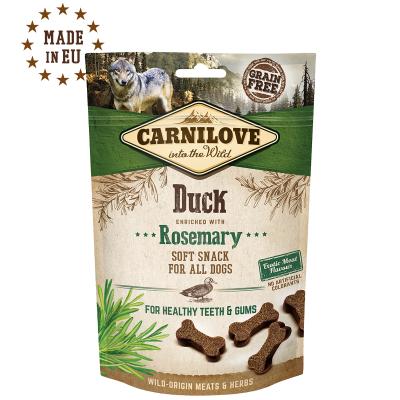 CARNILOVE DOG SEMI MOIST SNACK DUCK ENRICHED WITH ROSEMARY 200G