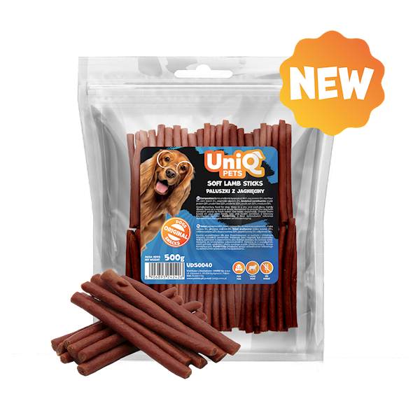 UNIQ PETS MEATY PALUSZKI Z JAGNIĘCINY 500G