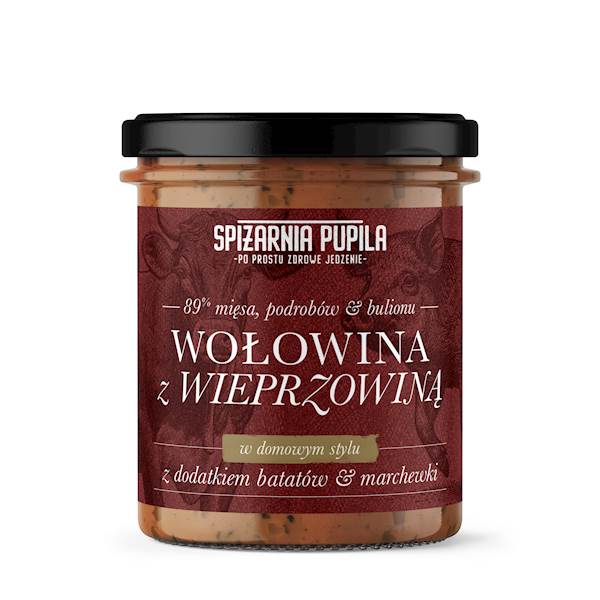 SPIŻARNIA PUPILA WOŁOWINA Z WIEPRZOWINĄ SŁOIK 300G