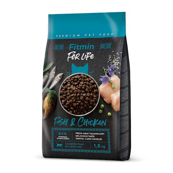 FITMIN CAT FOR LIFE FISH & CHICKEN 1,8KG