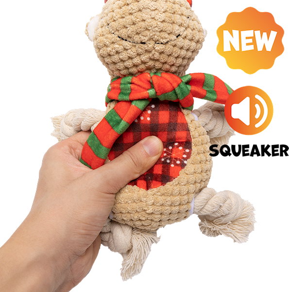 UNIQ PETS SQUEAKIES SZARPAK RUDOLF Z PISZCZAŁKĄ 27X12X12CM